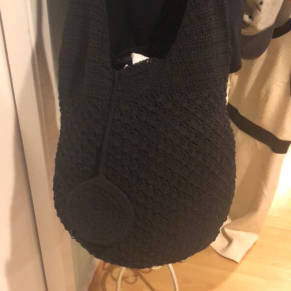 Excellent condition macramé tote, Fully lined. - Picture 6 of 8